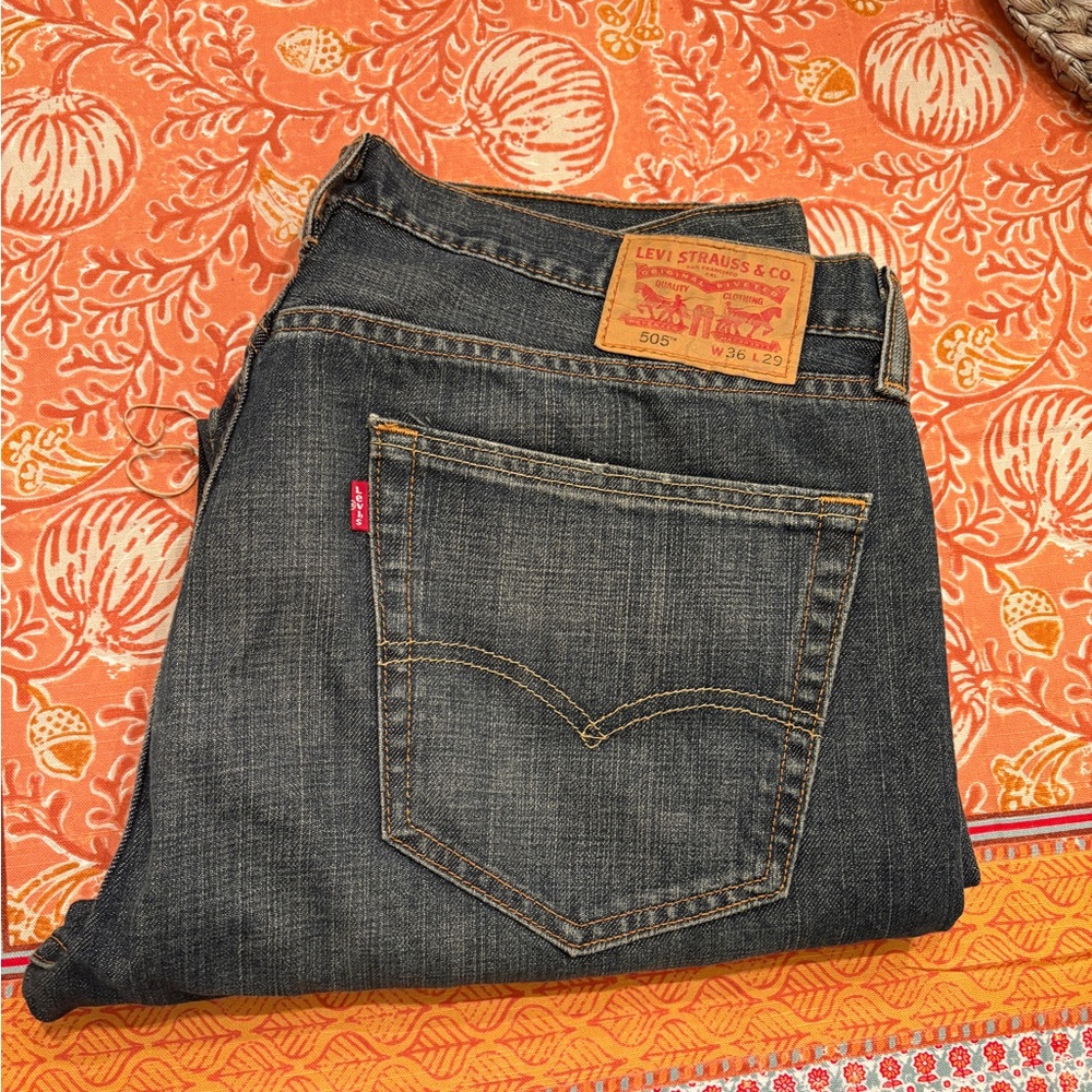 Levi's Men's Dark Blue Straight Jeans 36x29